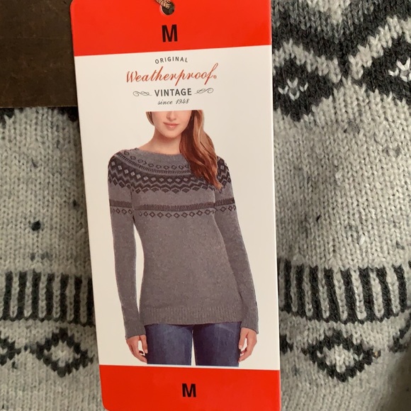 WEATHERPROOF VINTAGE Women’s Light Grey Sweater - Picture 5 of 6